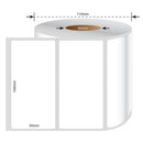 100mm X 50mm Perforated Direct Thermal Labels White - 1200 Labels per Roll