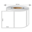 70mm X 50mm Perforated Direct Thermal Labels White - 1000 Labels per Roll
