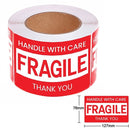 Fragile Shipping Label Handle With Care Warning Adhesive Sticker 76x50mm (500 Labels per Roll)