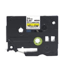Generic Brother TZe-SL651 TZeSL651 24mm Black Text on Yellow Self-Laminating Label for Cables & Wires - 8 metres