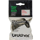 Brother M-K232 MK232 Original 12mm Red Text on White Tape - 8 meters