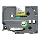 3 x Generic Brother TZe-651 TZe651 24mm Black Text on Yellow Laminated Tape - 8 meters