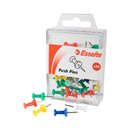 Esselte Push Pins Assorted Colours 50 Pack
