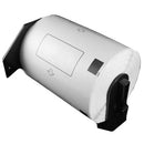 10 x Generic Brother DK-11240 DK11240 Black Text on White 102mm x 51mm Die-Cut Paper Label Roll - 600 labels per roll