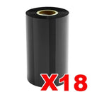 Wax Resin 55mm x 70m Thermal Transfer Black Ribbon for 2-Inch Thermal Transfer Printers