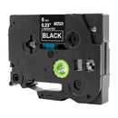 Generic Brother TZe-315 TZe315 6mm White Text on Black Laminated Tape - 8 meters