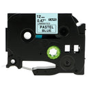 Generic Brother TZe-MQ531 TZeMQ531 12mm Black on Pastel Blue Laminated Tape - 4 metres