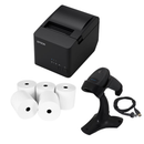Epson TM-T82IVL Thermal Receipt Printer (C31CL45841) & Element P100 1D/2D Hand-held Barcode Scanner (SCELP100003) & 50 Bulk Rolls 80x80mm Thermal Receipt Rolls Bundle