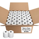 50 Rolls 76x76mm 1PLY Bond Paper Roll for Cash Registers POS