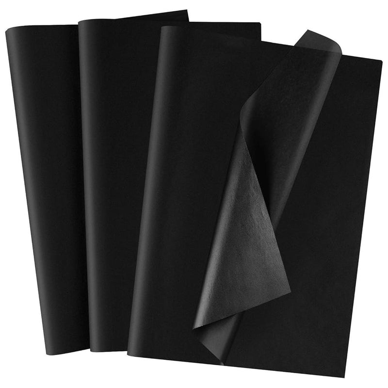 500 Sheets Tissue Paper 500mm x 750mm 17gsm  - Black