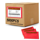'DOCUMENTS / PACKING SLIP ENCLOSED' 115mm x 150mm Doculopes Sticker Pouch Document Envelope - Red