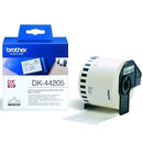 Original Brother DK-44205 DK44205 Removable Black Text on White Continuous Paper Label Roll 62mm x 30.48m
