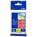 Original Brother TZe-431 TZe431 12mm Black Text on Red Laminated Tape - 8 meters