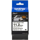 Original Brother HSe-231E HSe231E 11.2mm Black Text on White Heat Shrink Tube Tape - 1.5 meters