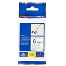 10 x Original Brother TZe-FX211 TZeFX211 6mm Black Text on White Flexible ID Laminated Tape - 8 metres