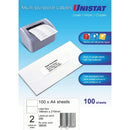 Unistat Laser Inkjet & Copier Multipurpose Labels 100 Sheets