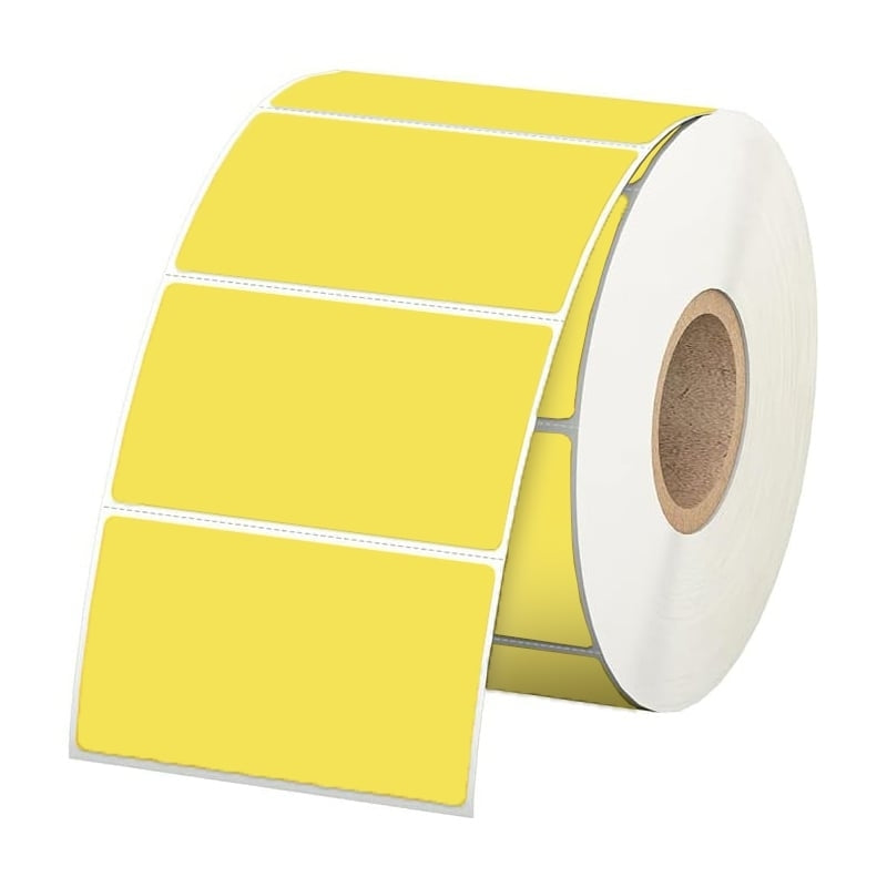 1 Roll 57mm X 32mm Perforated Direct Thermal Labels Yellow - 2000 Labels per Roll
