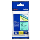 10 x Original Brother TZe-721 TZe721 9mm Black Text on Green Laminated Tape - 8 meters