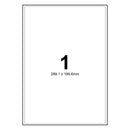 100 Sheets A4 White Self Adhesive Paper Address Mailing Laser Inkjet Sticker Labels 289.1 x 199.6mm - 1 Label Per Sheet (Die-Cut)