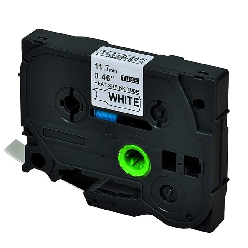 3 x Brother HSe-231 HSe231 Generic 11.7mm Black Text on White Heat Shrink Tube Tape - 1.5 meters