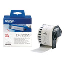 3 x Original Brother DK-22223 DK22223 Black Text on White Continuous Paper Label Roll 50mm x 30.48m