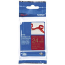 3 x Brother TZe-RW54 TZeRW54 Original 24mm Gold Text on Wine Red Ribbon Tape - 4 metres