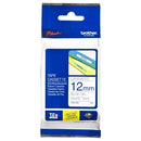 Original Brother TZe-233 TZe233 12mm Blue Text on White Laminated Tape - 8 meters