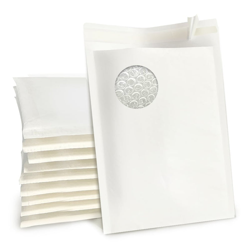 2000PCS Bubble Mailer 215mm x 280mm (inner) Self-Sealed Padded Envelope Plain White Kraft Paper Mailing Bags