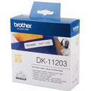 3 x Original Brother DK-11203 DK11203 Black Text on White Die-Cut Paper Label Roll 17mm x 87mm - 300 labels per roll