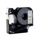 Dymo SD18444 Generic 12mm Black Text on White Vinyl Industrial Rhino Label Cassette - 5.5 meters