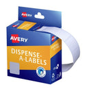 Avery Dispenser Square Stickers White 19 x 19mm 900 Labels