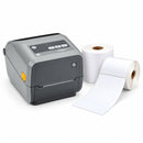 ZEBRA ZD421 Thermal Transfer Desktop Label Printer 300dpi USB / USB Host / Ethernet (ZD4A043-30PE00EZ) + 30 Rolls Thermal Transfer 100mm X 150mm Perforated Labels White Bundle