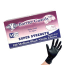 Black Nitrile Gloves Super Strength Pack of 100 - Available in S/M/L/XL