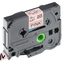 Generic Brother TZe-MPPD36 TZeMPPD36 12mm Grey on Pink Polka Dot Laminated Tape - 4 metres