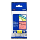 Original Brother TZe-451 TZe451 24mm Black Text on Red Laminated Tape - 8 meters