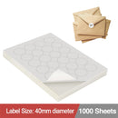 LabelMax A4 White Self Adhesive Paper Laser Inkjet Sticker Labels 40mm Round - 24 Labels Per Sheet (Die-Cut)
