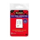 Scotch Self-Sealing Laminating Pouches Pack of 25 - Box of 12