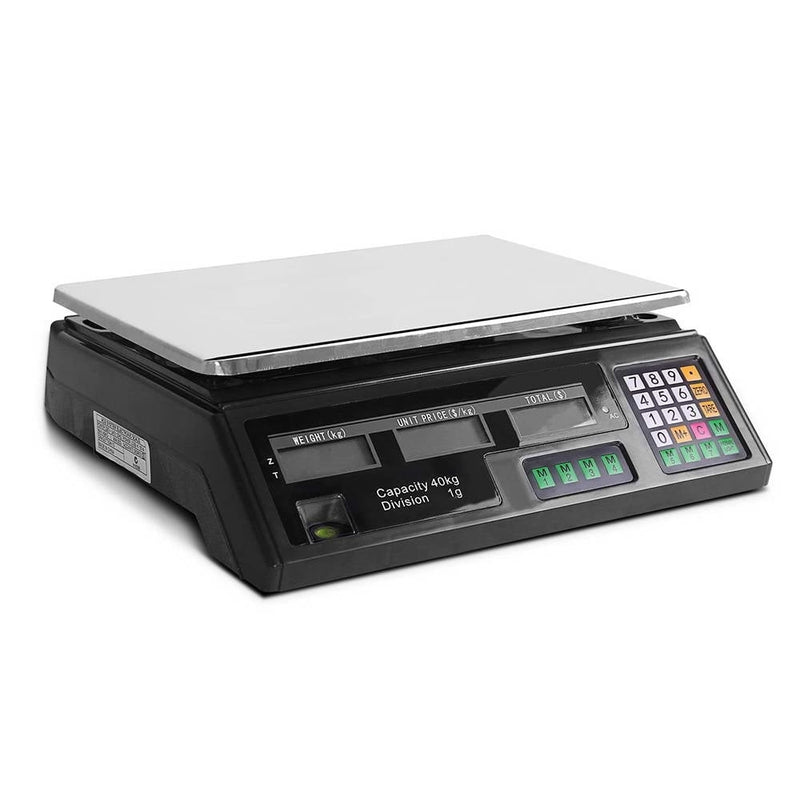 40KG Digital Electronic Weighing Scale for Commercial Use - Black