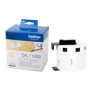 10 x Original Brother DK-11209 DK11209 Black Text on White Die-Cut Paper Label Roll 29mm x 62mm - 800 labels per roll