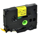 10 x Generic Brother HSe-631 HSe631 11.7mm Black Text on Yellow Heat Shrink Tube Tape - 1.5 meters