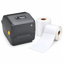 ZEBRA ZD421 Thermal Transfer Desktop Label Printer 203dpi USB / Mod-Slot (ZD4A042-30PM00EZ) + 30 Rolls Thermal Transfer 100mm X 150mm Perforated Labels White Bundle