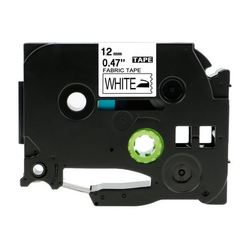 3 x Generic Brother TZe-FA231 TZeFA231 12mm Black Text on White Fabric Tape - 3 meters