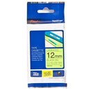 Original Brother TZe-C31 TZeC31 12mm Black Text on Yellow Fluorescent Laminated Tape - 5 meters