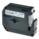 3 x Generic Brother M-K121 MK121 9mm Black Text on Clear Tape - 8 meters
