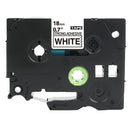 Generic Brother TZe-S241 TZeS241 18mm Black Text on White Strong Adhesive Laminated Tape - 8 metres