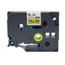 3 x Generic Brother TZe-641 TZe641 18mm Black Text on Yellow Laminated Tape - 8 meters