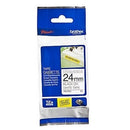 Original Brother TZe-S251 TZeS251 24mm Black Text on White Strong Adhesive Laminated Tape - 8 metres