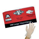 Lightly Powdered Vinyl Gloves - Available in S/M/L/XL