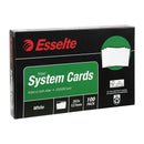 Esselte System Cards Ruled White 203 x 127mm 100 Pack