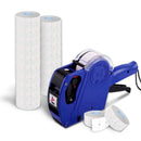 Single Line 8-Digit Pricing Gun MX-5500 EOS - Blue + 20 Rolls Plain White Price Labels 21x12mm
